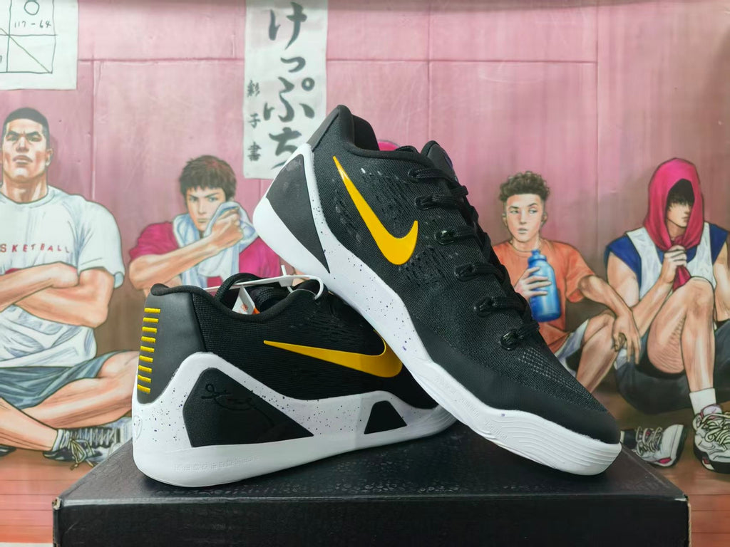 Nike Black Gold Basketball Sneakers