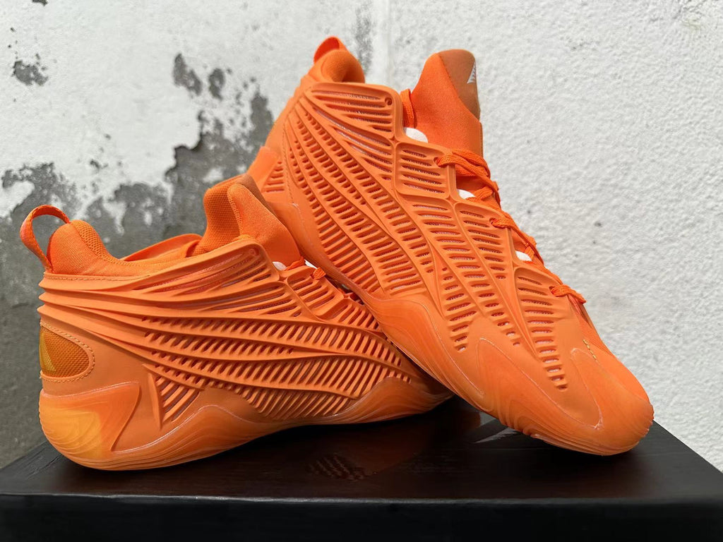 Orange Adidas Basketball Sneakers