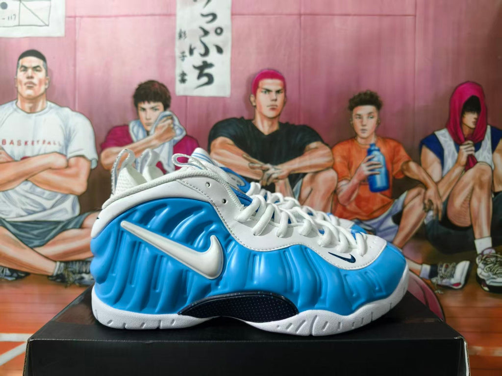 Nike Foamposite Sneakers Carolina Blue White