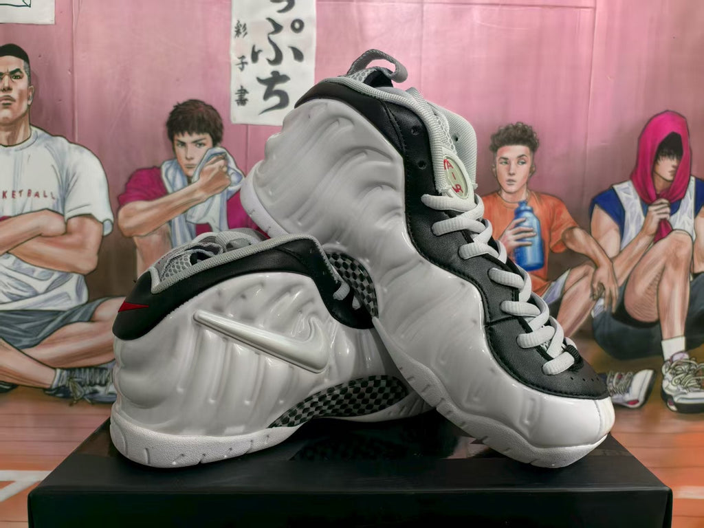 Nike Air Foamposite Sneakers Cream White Black Red