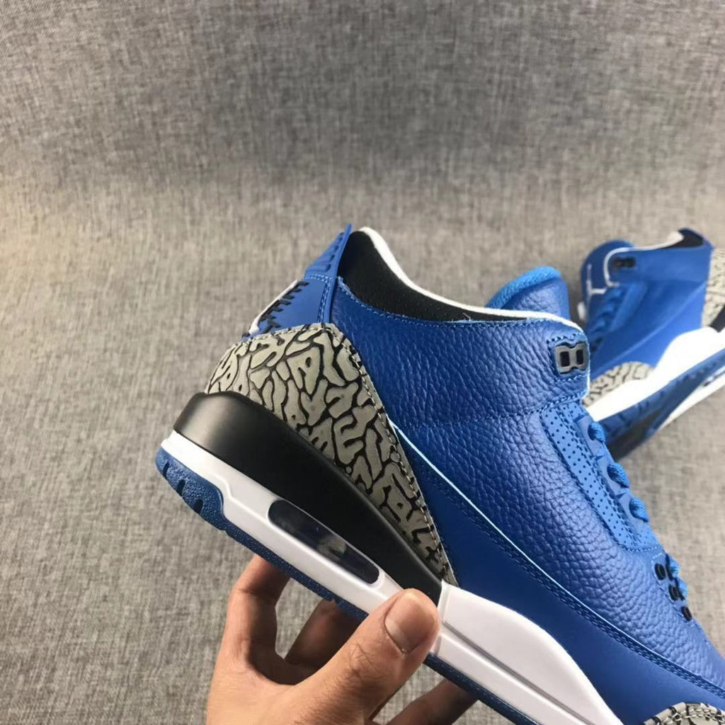 Jordan Air Jordan 3 Blue Sneakers with Elephant Print