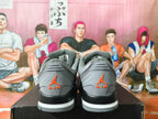 Jordan 3 Low Grey Sneakers with Orange Accents
