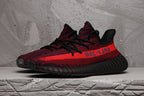 Yeezy 350 V2 Red Black Knit Sneakers