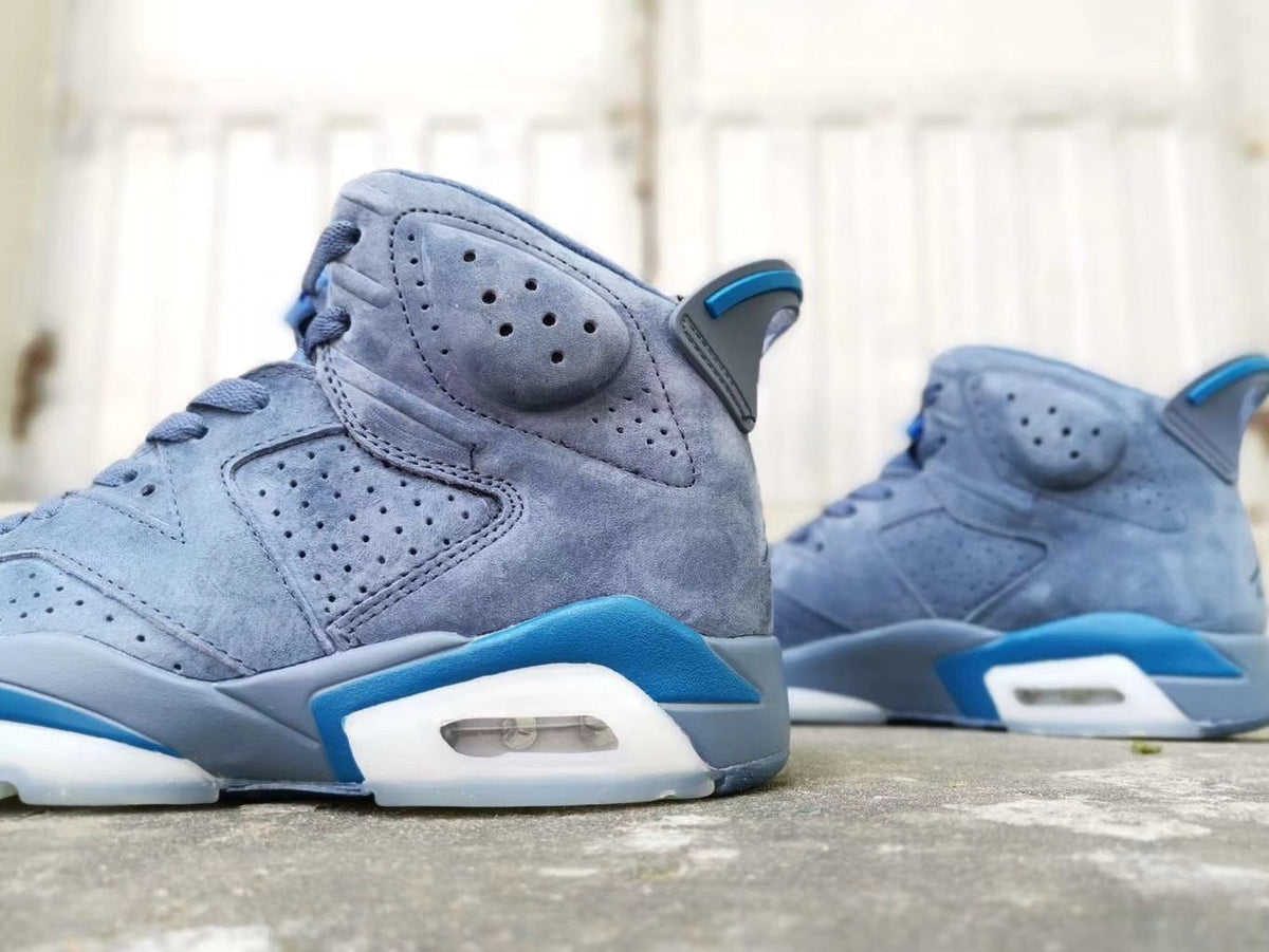 Jordan 6 Black Obsidian Blue Sneakers 384664-400