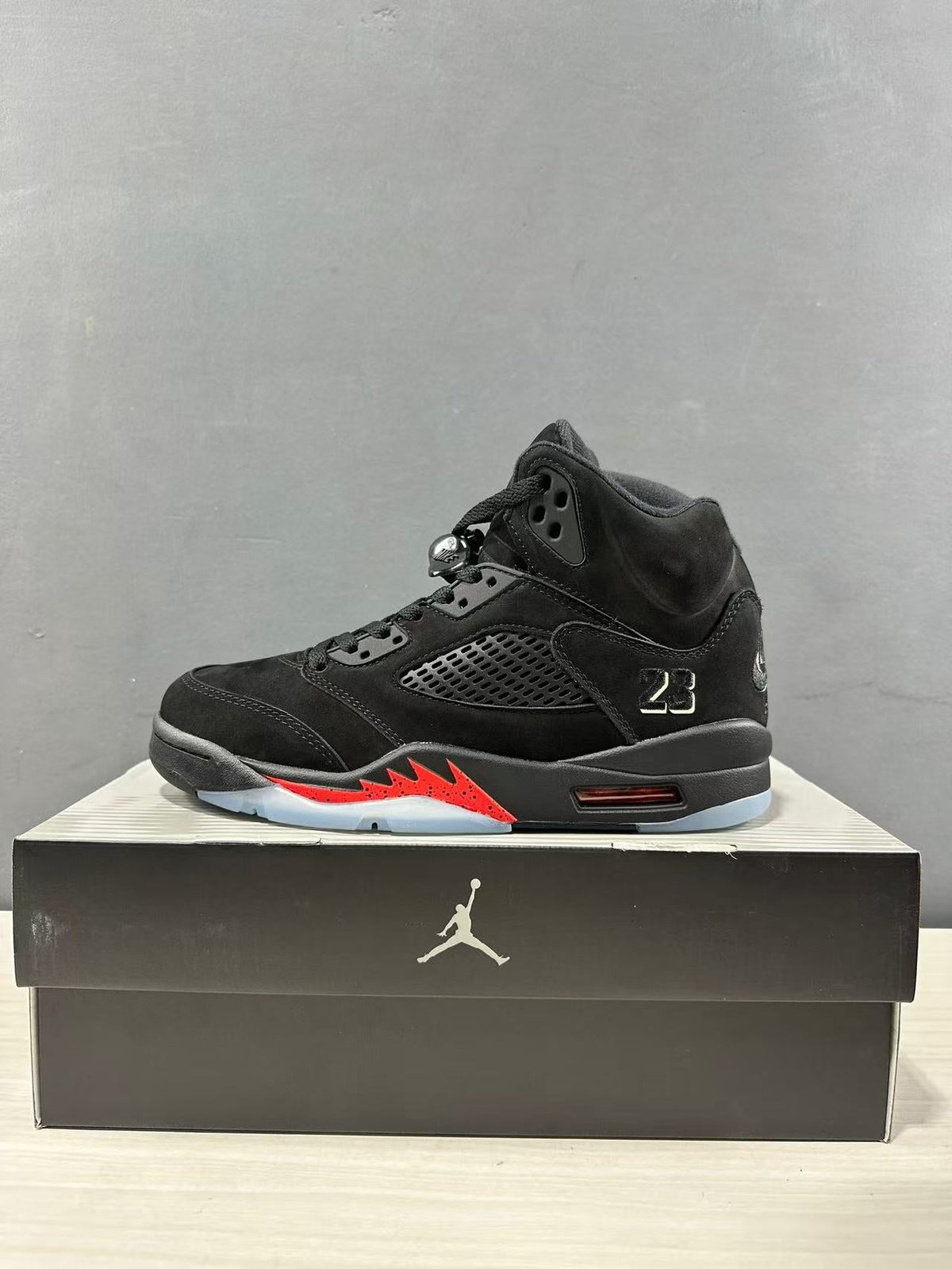 Jordan Air Jordan 5 Retro Black Red High-Top Sneakers