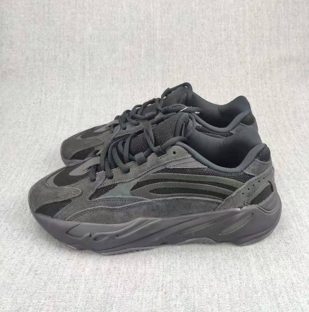 700 V2 Sneakers in Charcoal Black and Gray
