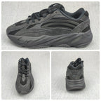 700 V2 Sneakers in Charcoal Black and Gray