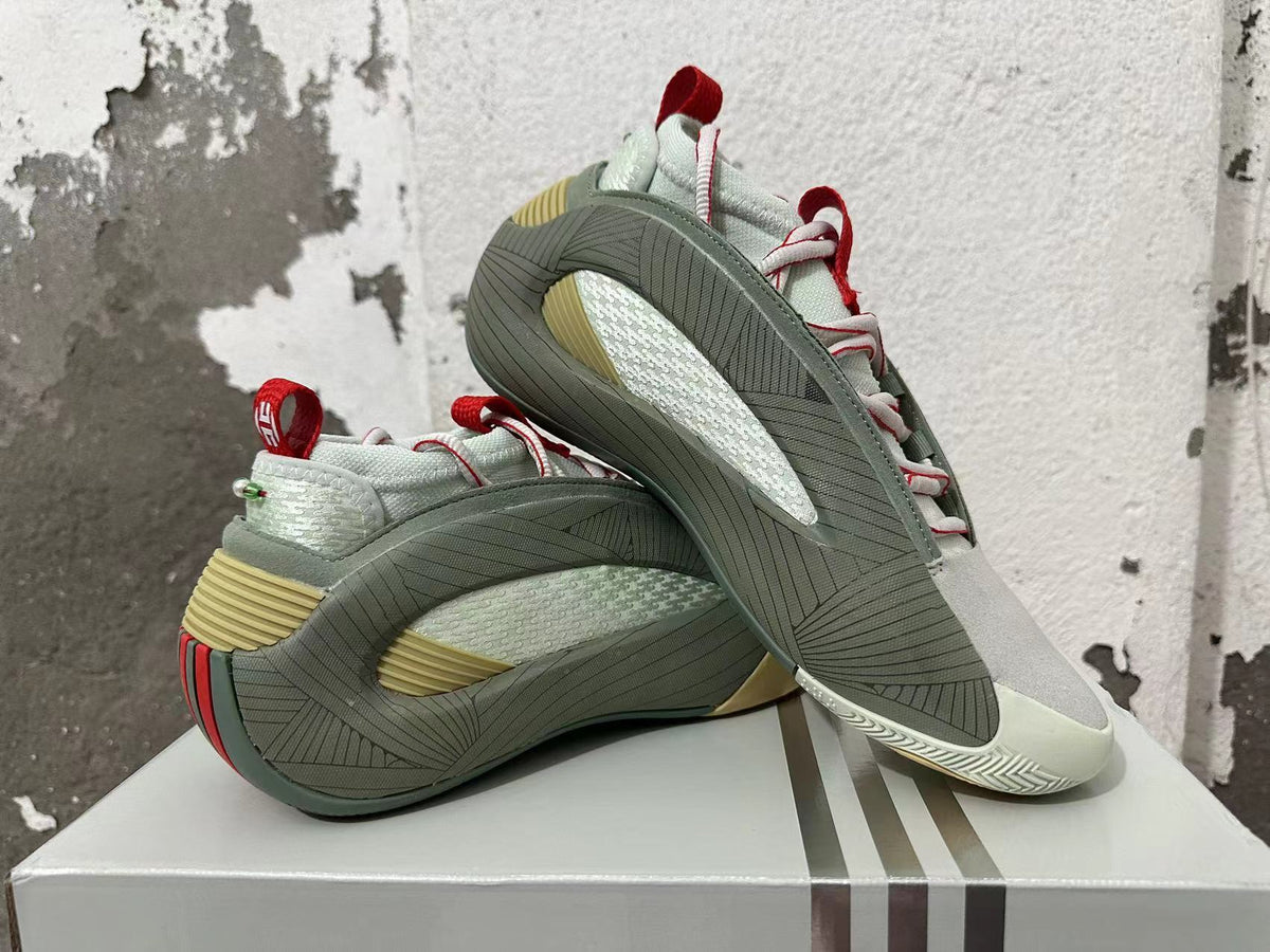Adidas Harden Vol. 8 Basketball Shoes, Gray and Red