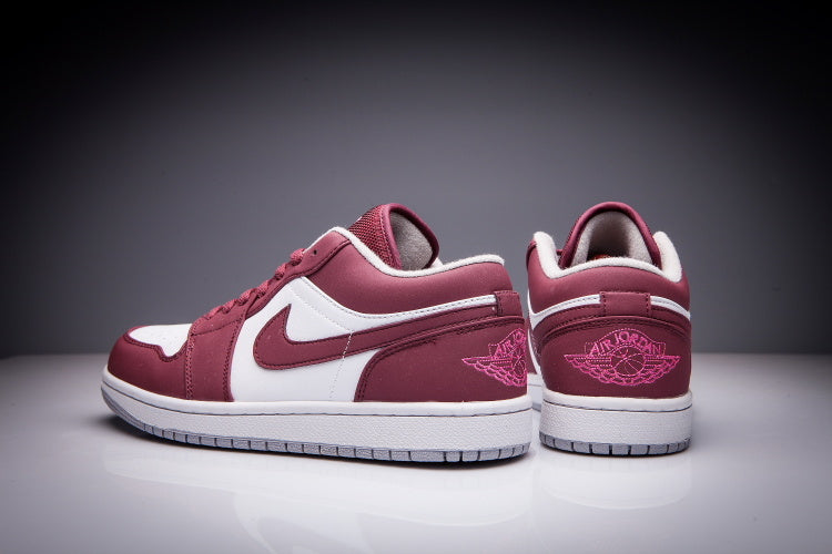 Jordan Air Jordan 1 Low White Burgundy Sneakers