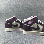 Jordan Air Jordan 1 Mid Kids' Sneakers White and Purple