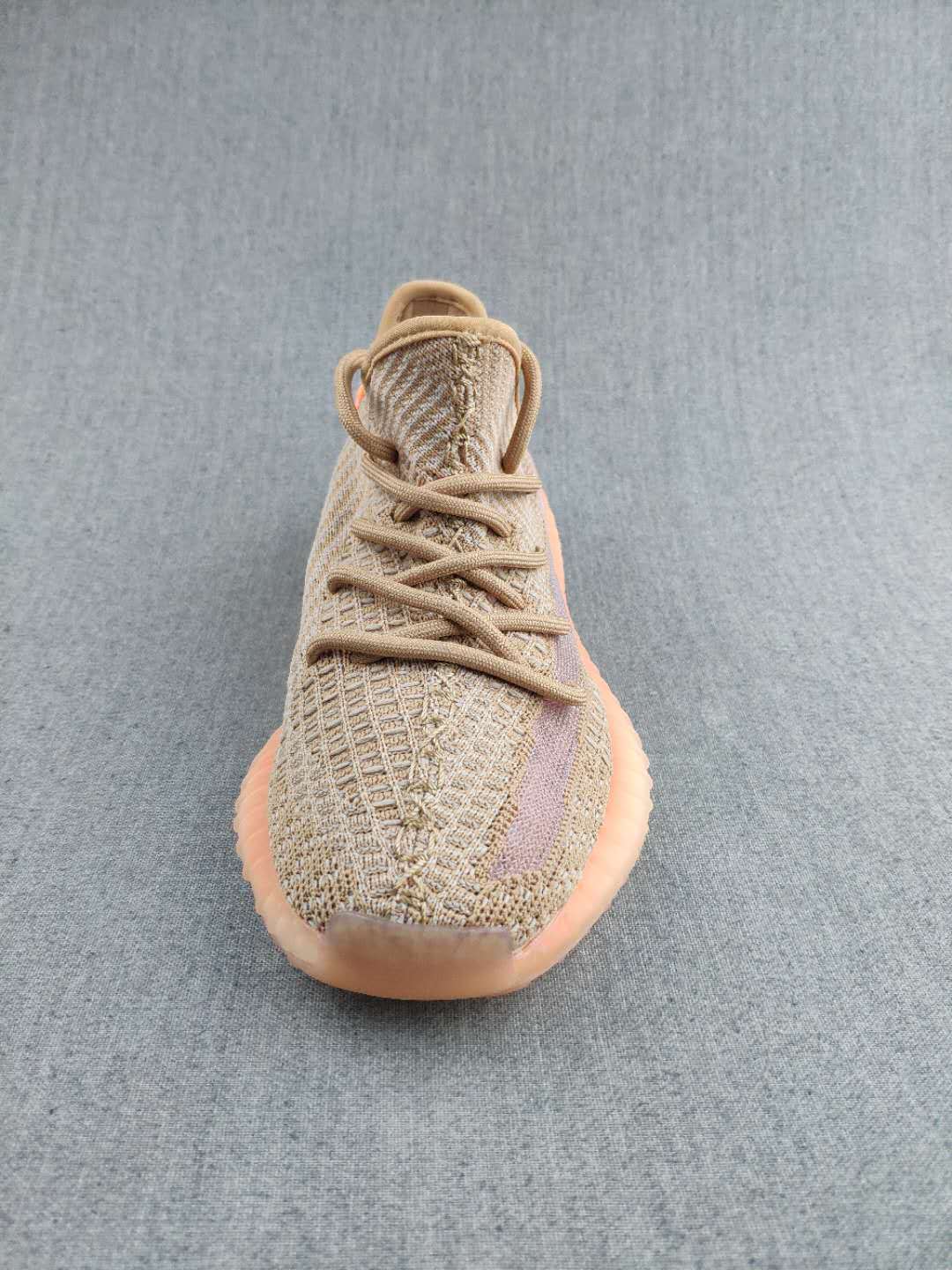 Yeezy 350 V2 Knit Sneakers Tan Mauve Orange