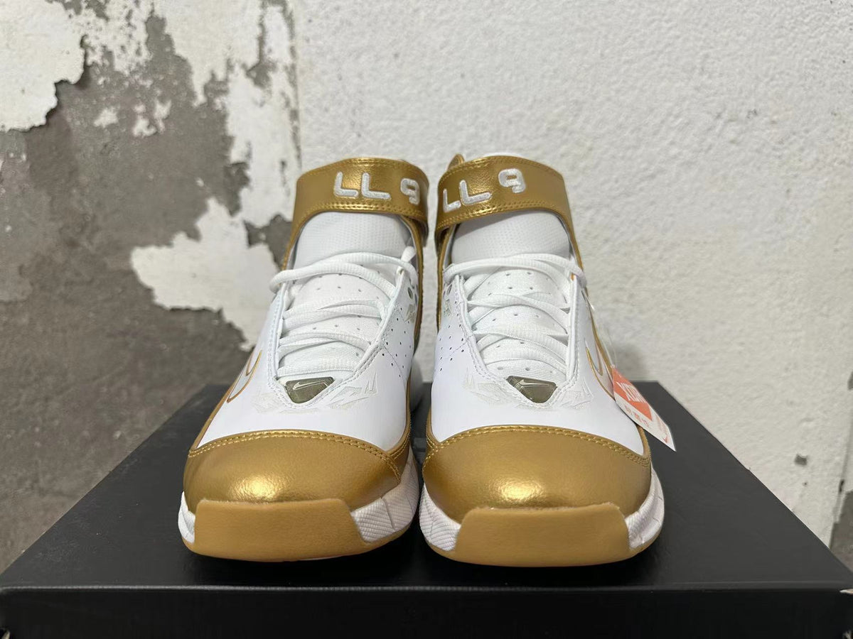 Nike Zoom 2K5 White and Metallic Gold Basketball Shoes