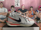 Nike Mismatched Basketball Sneakers White Black Red