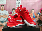 Nike Red and White Basketball Sneakers