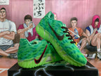 Nike Green Basketball Sneakers with Black and Red Swoosh