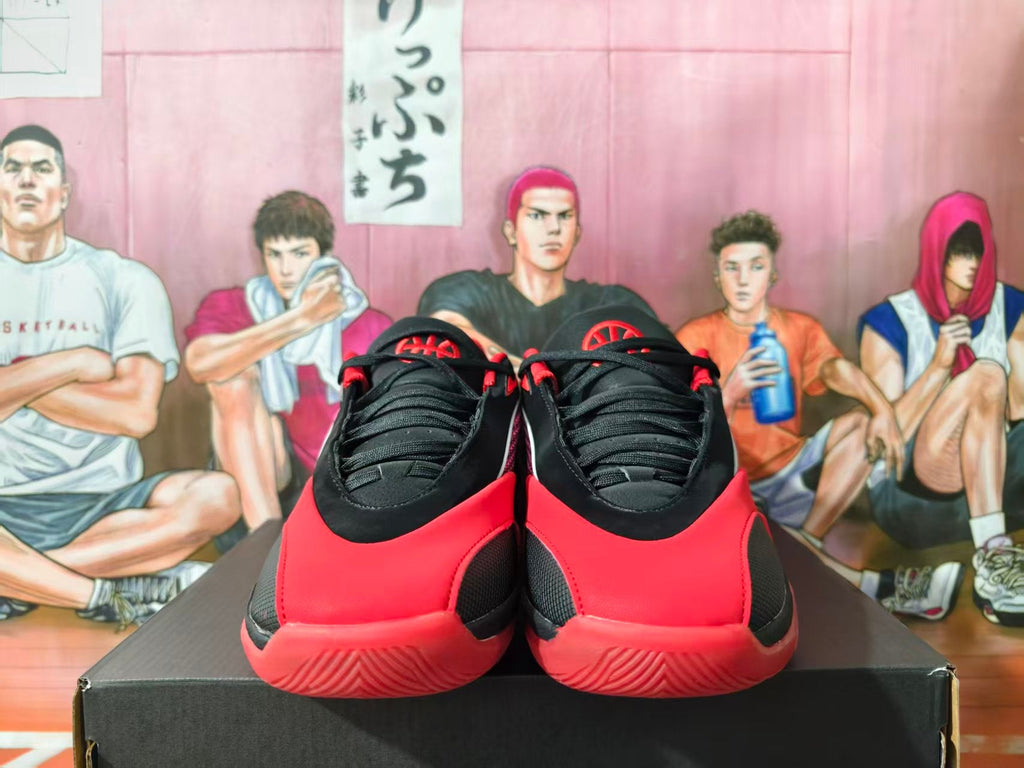 Jordan Basketball Sneakers Red and Black Quai 54 Style