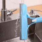 3 in 1 Window and Mirror Cleaning Tool Squeegee Brush and Microfiber Cloth for Bathroom Glass Shower Doors and Mirrors