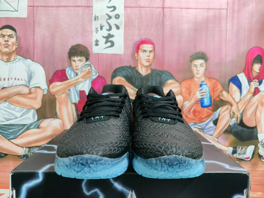 Nike Black and Blue Basketball Sneakers