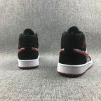Jordan Air Jordan 1 Mid Black Red Newspaper Print 852542-061
