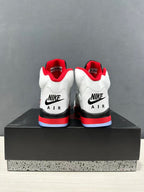 Jordan Air Jordan 5 Fire Red Black Tongue Sneakers White Red