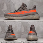 Yeezy 350 V2 Sneakers Grey Orange