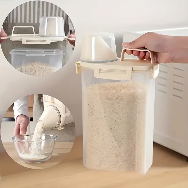 Airtight Food Storage Containers with Lids – Leakproof Kitchen Organizer for Grains, Nuts, Flour & Rice – Portable Sealed Canister Set for Pantry & Kitchen