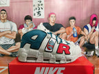 Nike Air More Uptempo Basketball Shoes White Teal Red