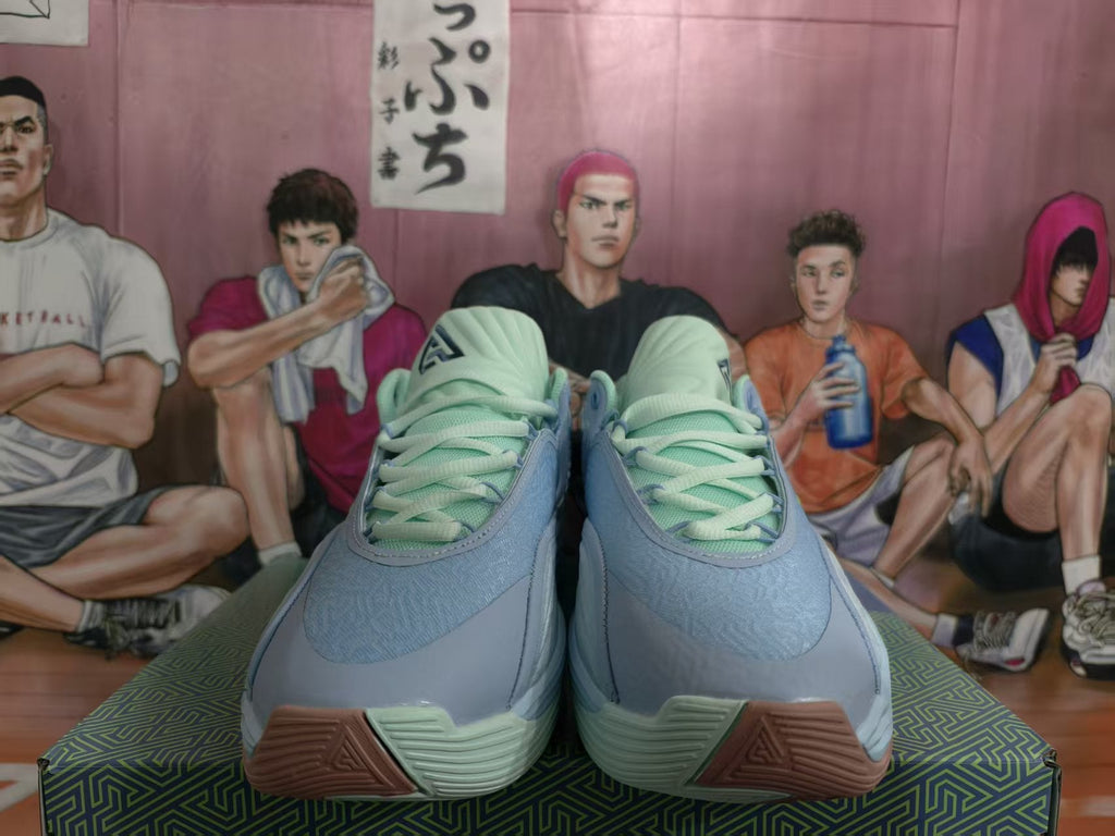 Nike Cushlon 3.0 Basketball Sneakers Blue Green