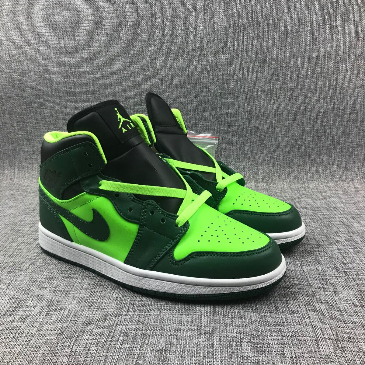 Jordan 1 Mid Fluorescent Green Sneakers 554724-330