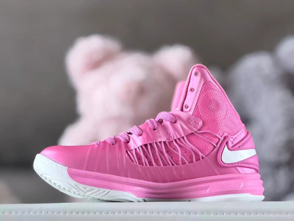 Nike LeBron 10 Pink Kids High-Top Basketball Shoes