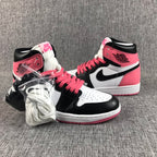 Jordan Air Jordan 1 High Dirty Pink Black Toe Sneakers