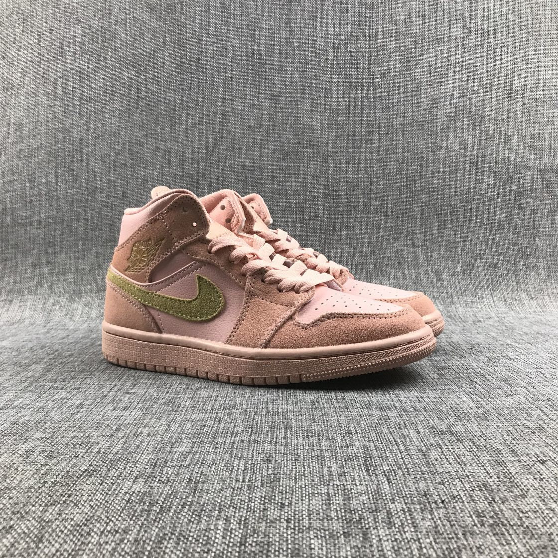 Jordan Air Jordan 1 Mid SE Pink Olive Sneakers 852542-600