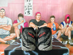 Nike LeBron 12 Basketball Shoes Black Grey Orange