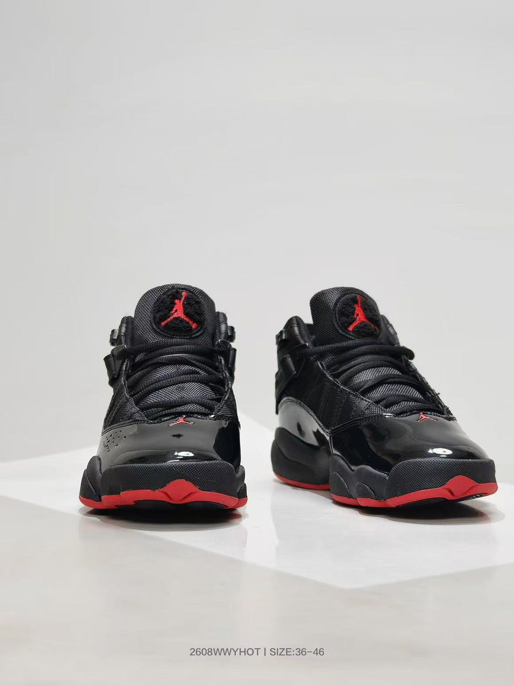 Jordan 6 Rings Sneakers Black Red