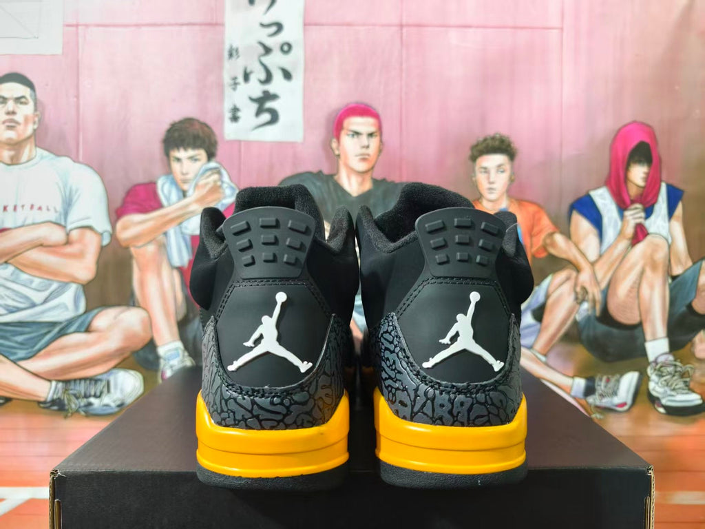 Jordan 3 Black and Yellow High-Top Sneakers