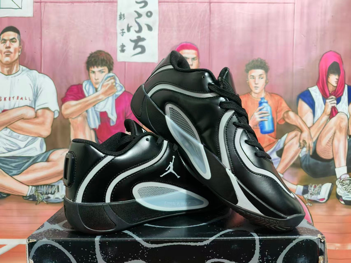 Jordan Black and Grey Basketball Sneakers