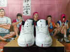 Jordan Air Jordan 12 White and Red Basketball Sneakers