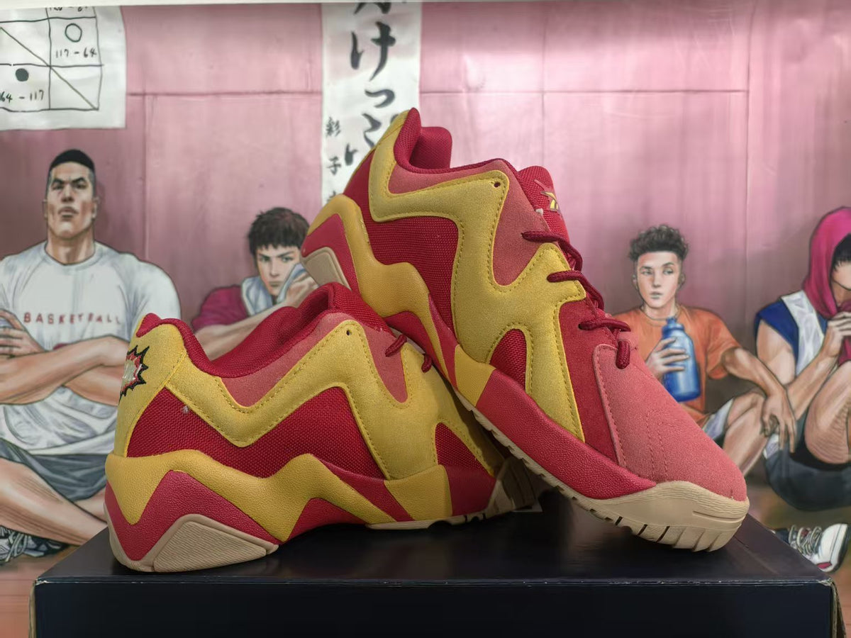 Reebok Question Low Sneakers Red and Gold