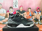 Jordan 3 Black and White Elephant Print Sneakers