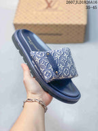 Louis Vuitton Pool Pillow Monogram Slide Sandals Navy