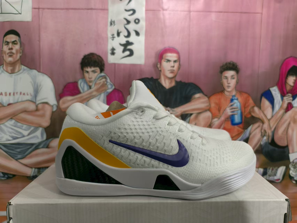 Nike Basketball Sneakers White Purple Yellow