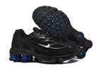 Nike Shox R4 Black and Blue Sneakers
