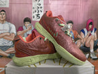 Nike Orange-Red Sneakers with Speckled Green Sole
