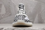 Yeezy 350 V2 Black White Pattern Sneakers