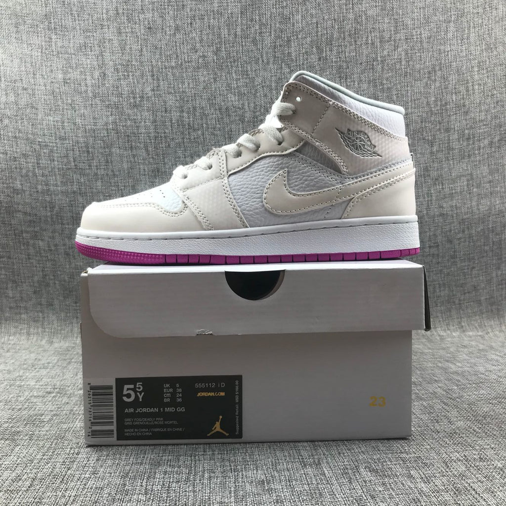 Jordan Air Jordan 1 Mid GG Sneakers White Grey Pink