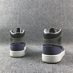 Jordan 1 Mid Gray Purple Sneakers 852842-203