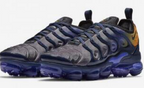 Nike Air VaporMax Plus Sneakers in Gray, Navy and Orange