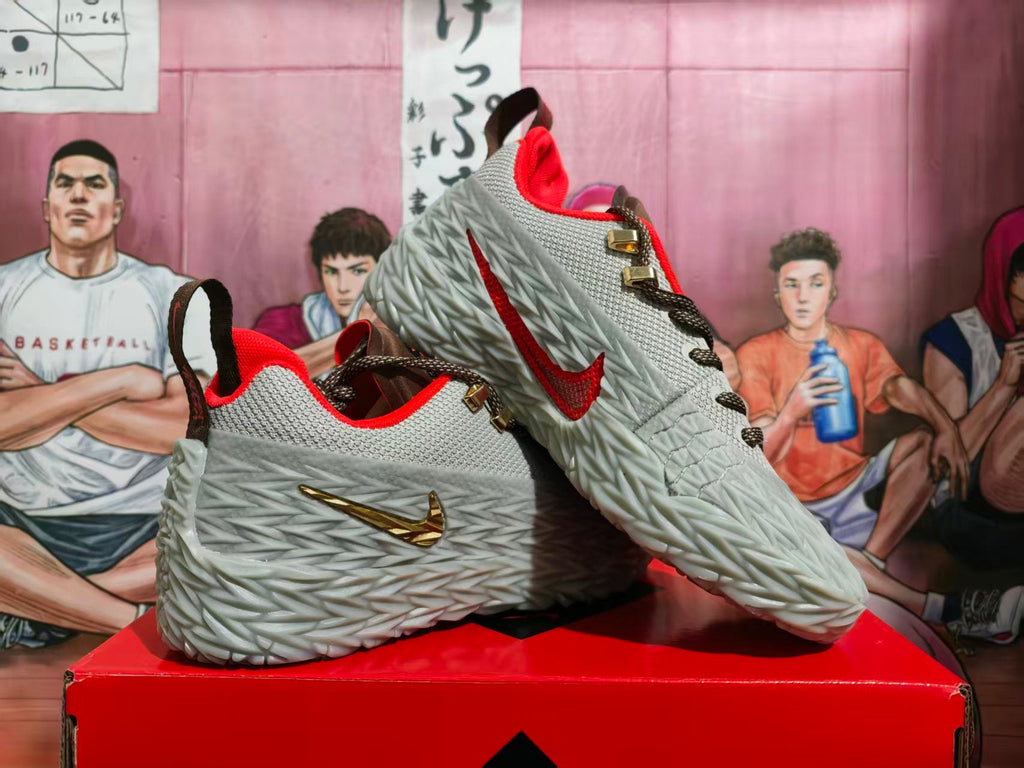 Nike Basketball Sneakers Dark Gray Red