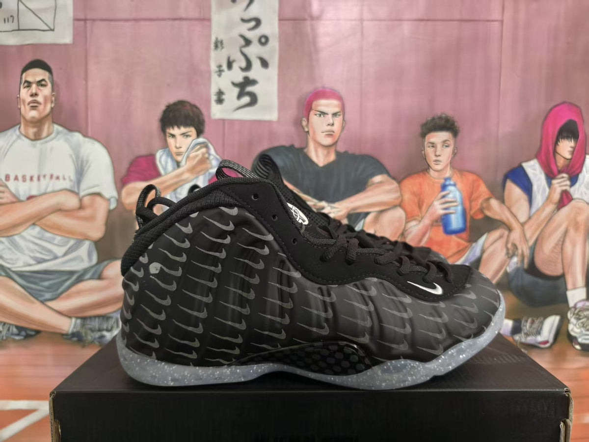 Nike Basketball Sneakers Black Reflective Swoosh