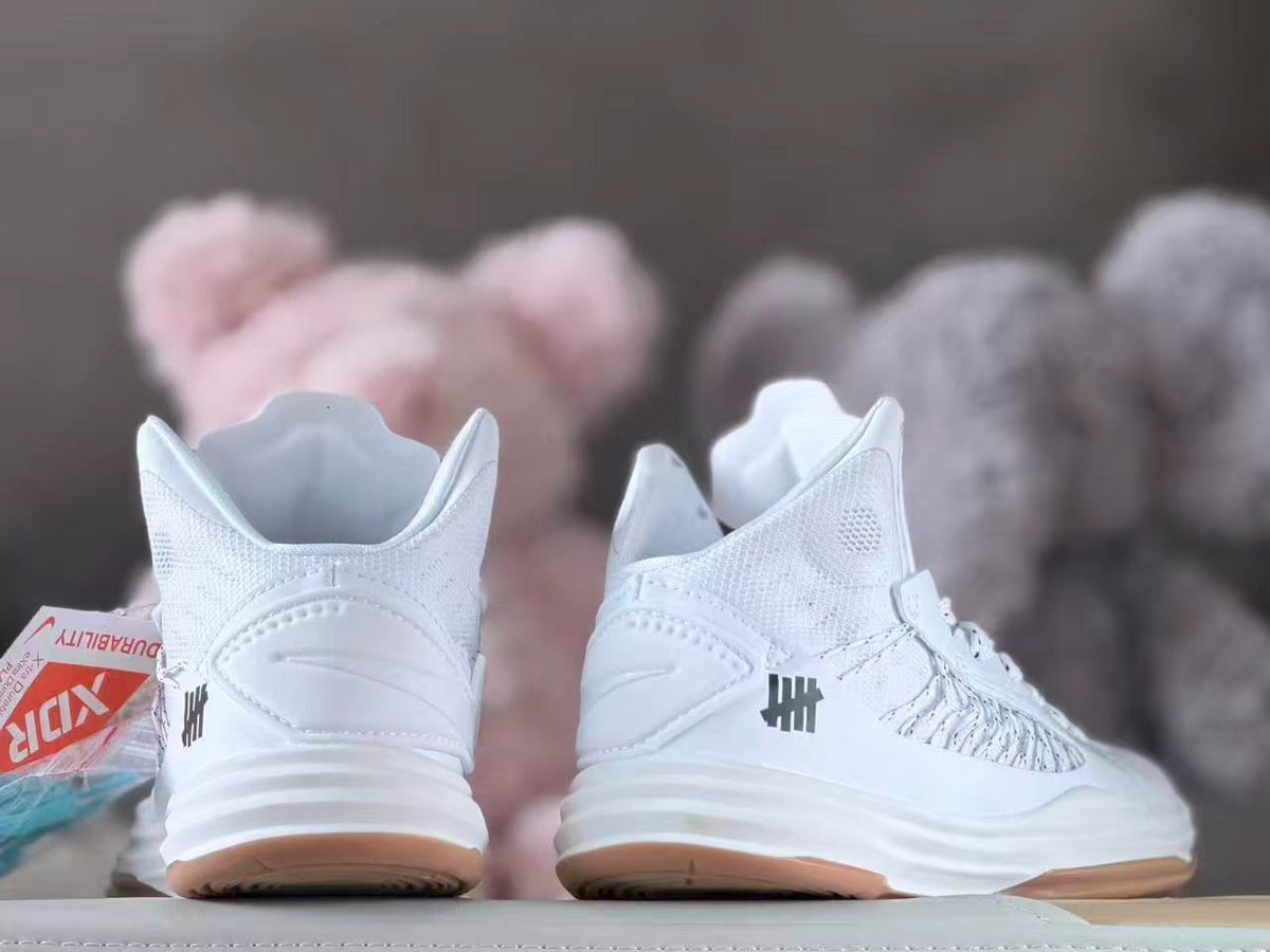 Nike HD2012 Kids Basketball Shoes, White and Gum